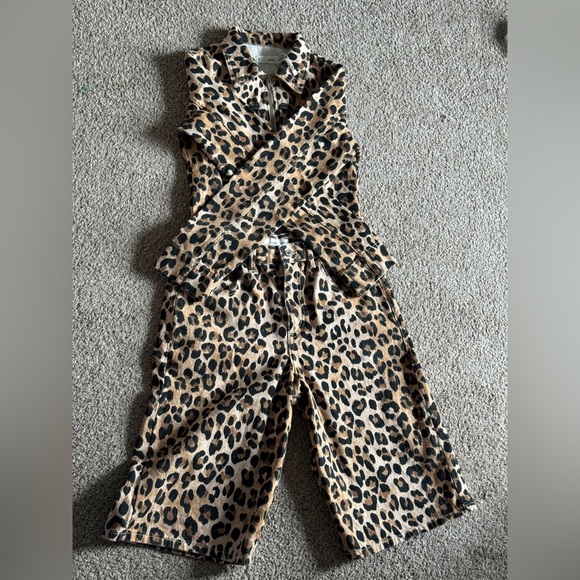 MNG Animal Print Jacket and Bermuda jeans - Picture 1 of 14